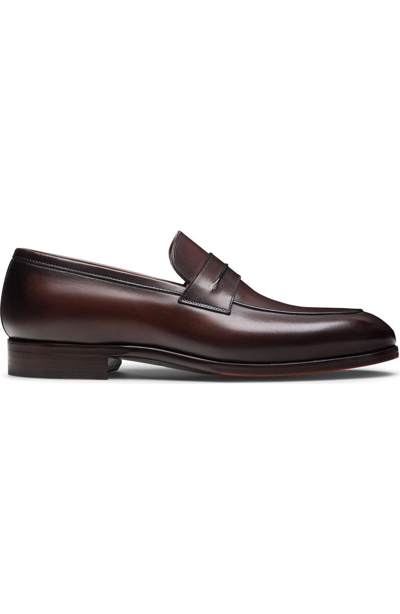 Magnanni Marquis Penny Loafer, Alternate, color, Brown