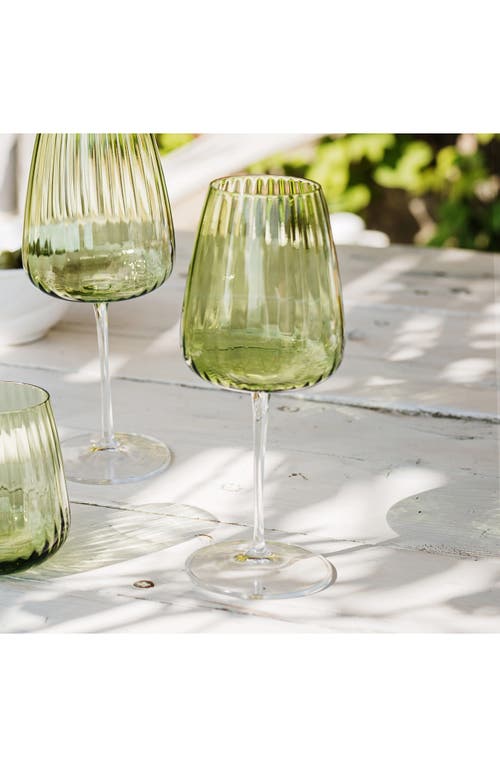 Vietri Francesca Water Glass In Green