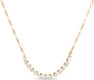 LANA 14K Gold Baguette Diamond Frontal Necklace
