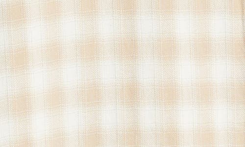 Pacsun Ombré Check Button-up Shirt In Cream
