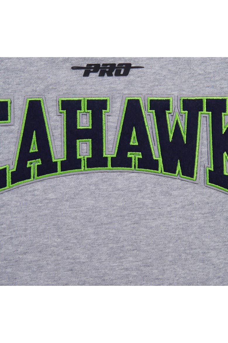 Men's Pro Standard Heather Gray Seattle Seahawks Crest Emblem Pullover Sweatshirt, Alternate, color, Heather Gray