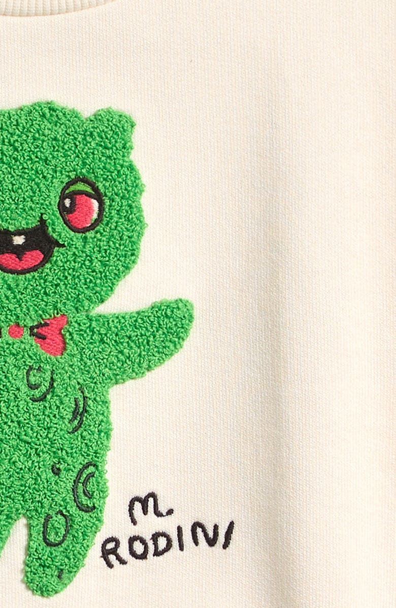 Mini Rodini Alien Organic Cotton Sweatshirt, Alternate, color, Off-White