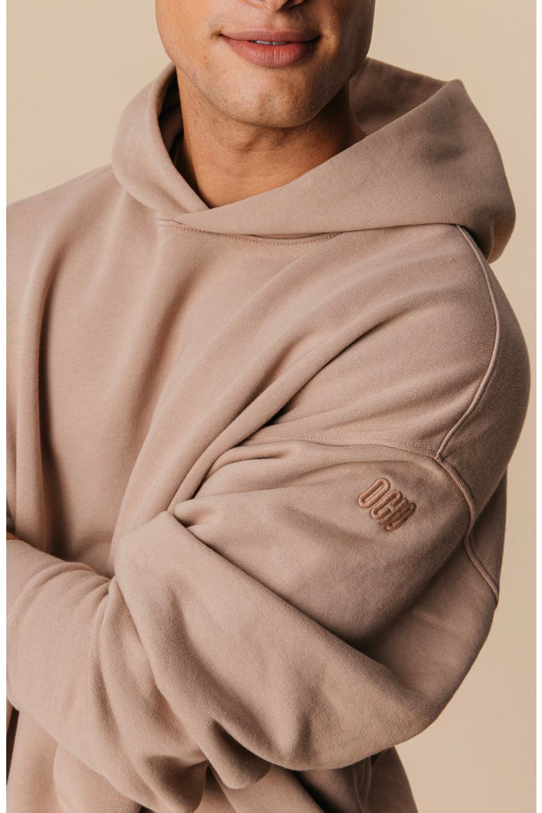 Men's Organic Cotton Teddy Oversized Hoodie, Alternate, color, Fawn