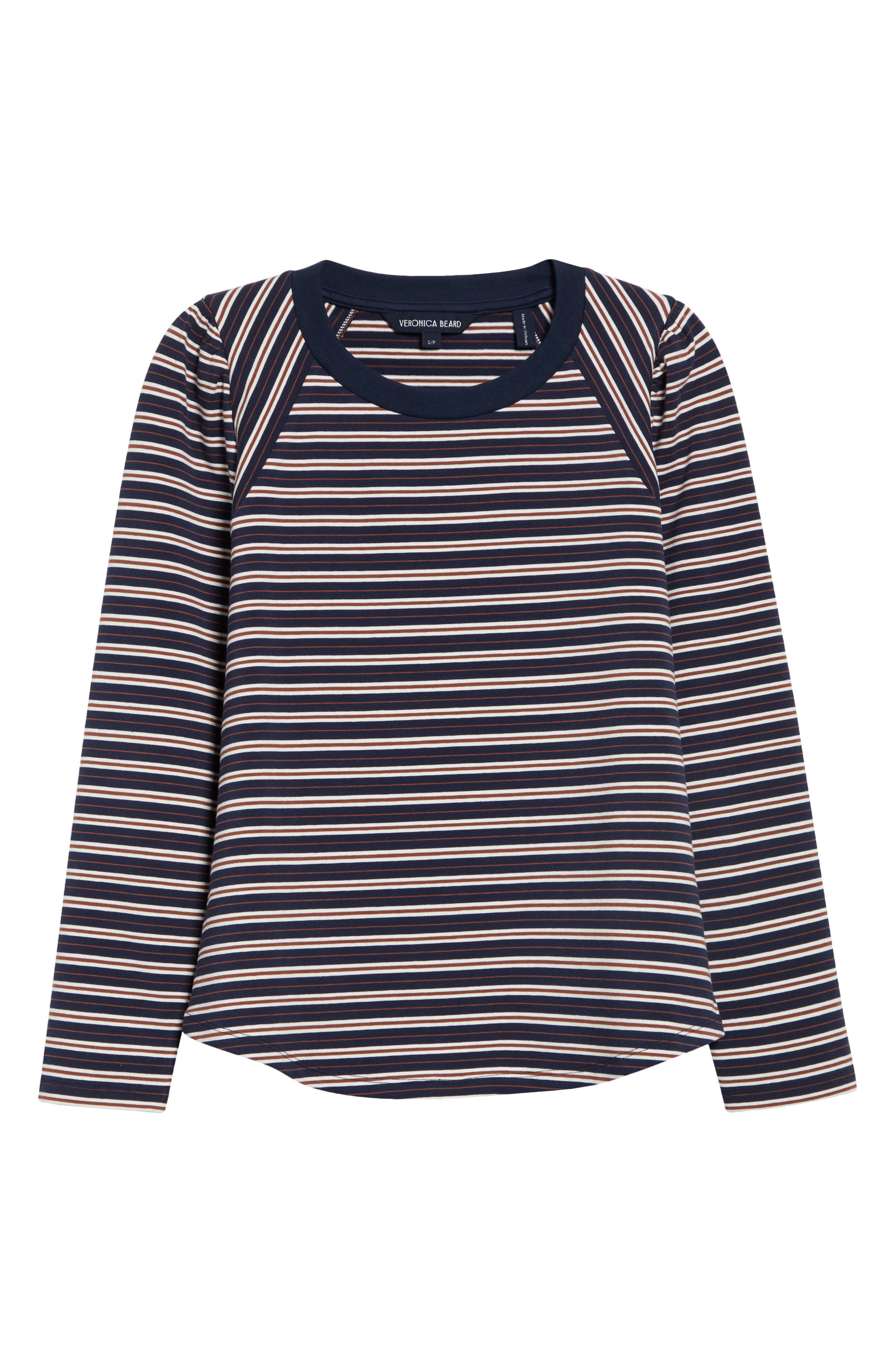 Veronica Beard Mason Stripe Raglan T-shirt In Heritage Navy Multi