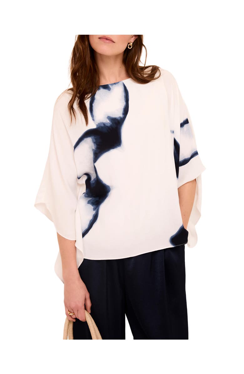 MINT VELVET Print Batwing Top, Alternate, color, Navy