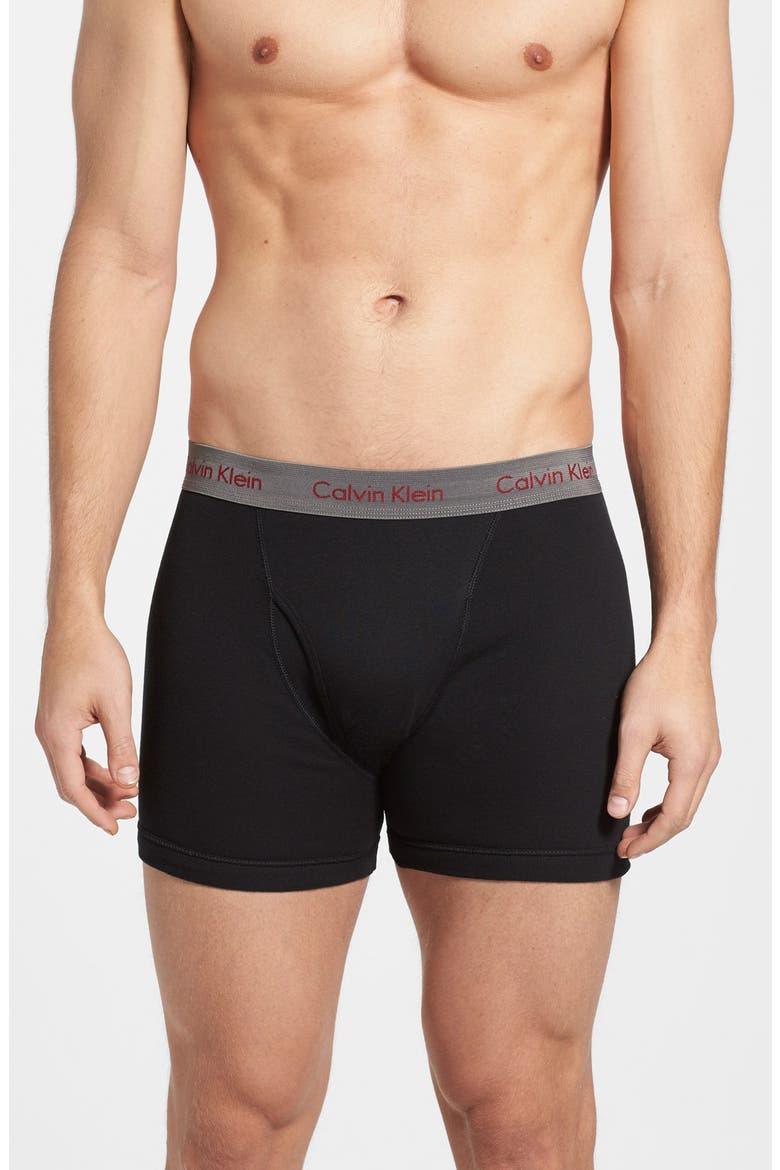 3-Pack Cotton Boxer Briefs, Alternate, color, BLACK MULTI
