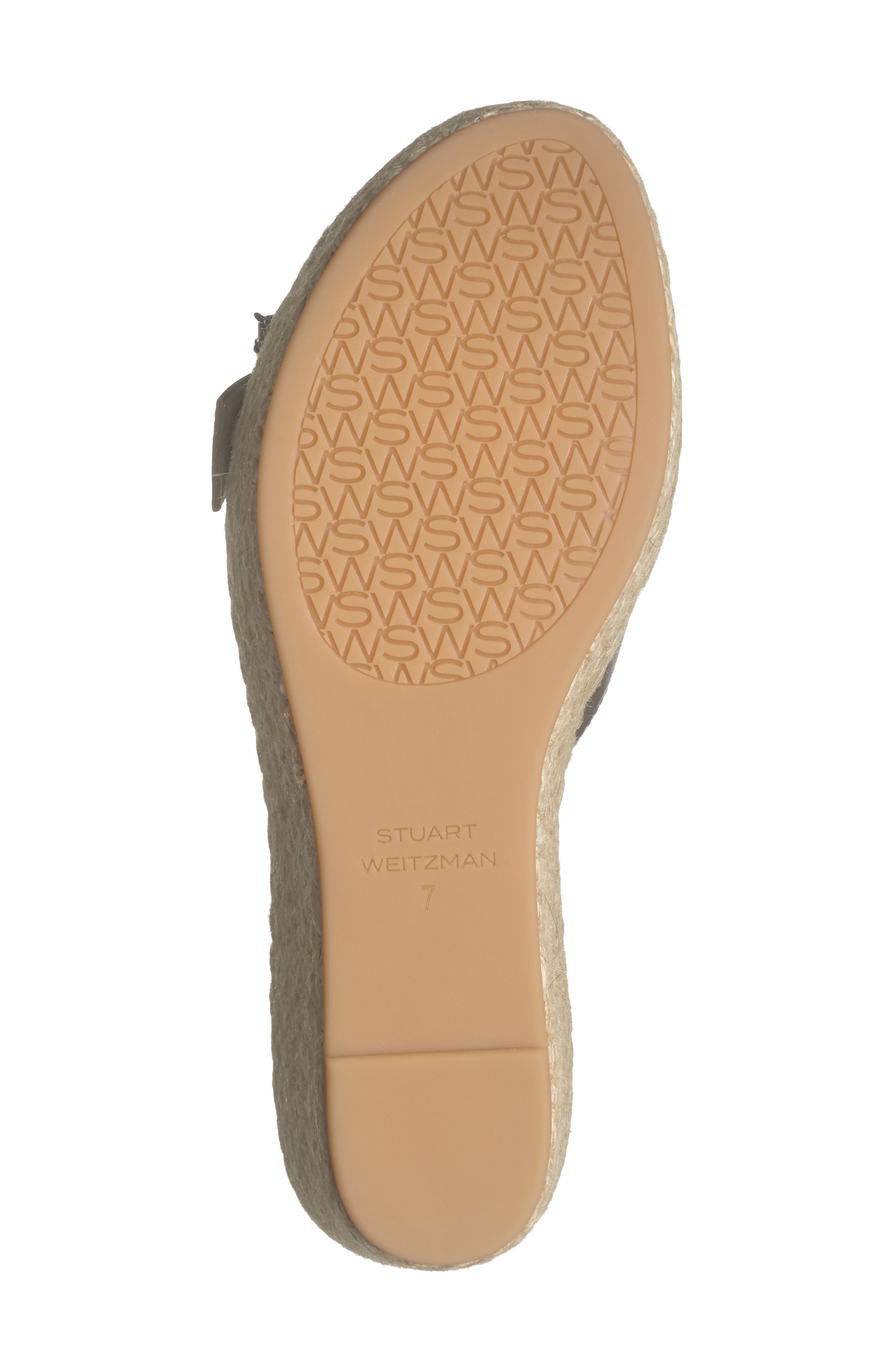 Stuart Weitzman June 75 Wedge Slide Sandal, Alternate, color, Platino