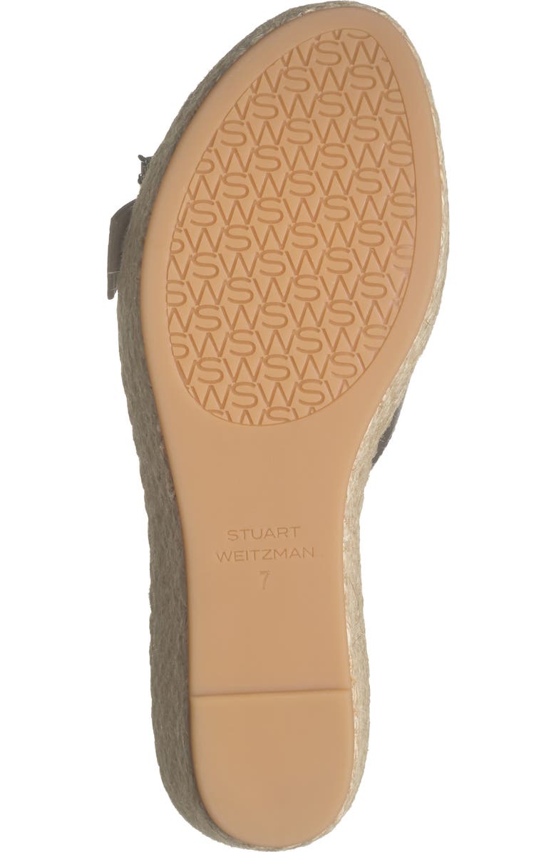 Stuart Weitzman June 75 Wedge Slide Sandal, Alternate, color, Platino