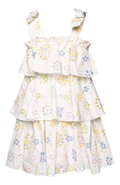 Kids' Embroidered Tiered Dress (Little Kid)