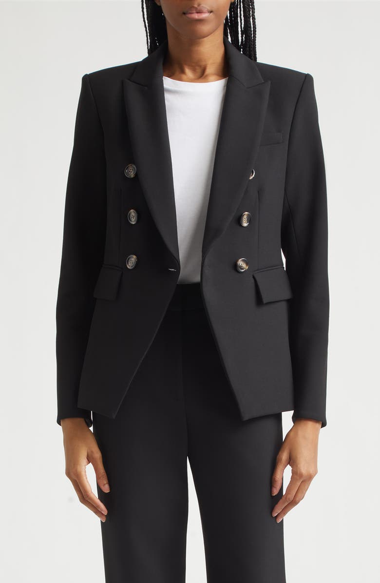Veronica Beard Miller Stretch Crepe Dickey Jacket, Alternate, color, Black