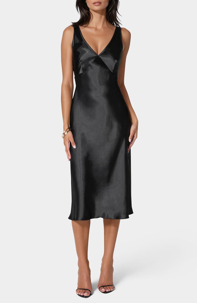 bebe satin dress Cowl Neck Slip Mini in Pink Satin Cowl Neck Slip Midi