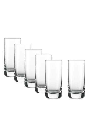 Fortessa Schott Zwiesel Convention Set Of 6 Long Glasses In Clear