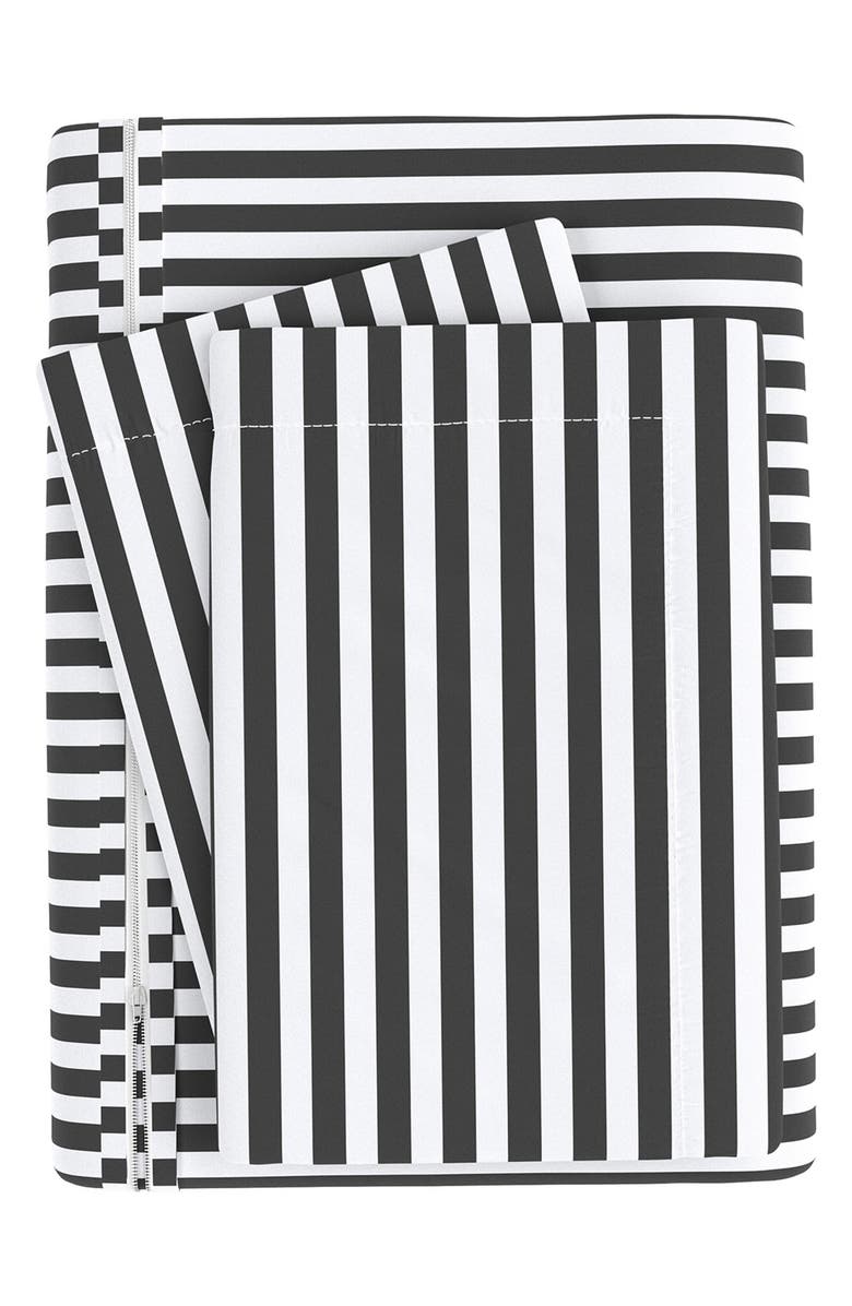 HOMESPUN IENJOY HOME Premium Ultra Soft Ribbon Pattern 3-Piece Duvet Cover Set, Alternate, color, Gray