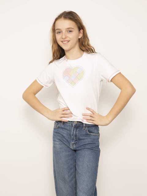 Janna Embroidered Heart Tee