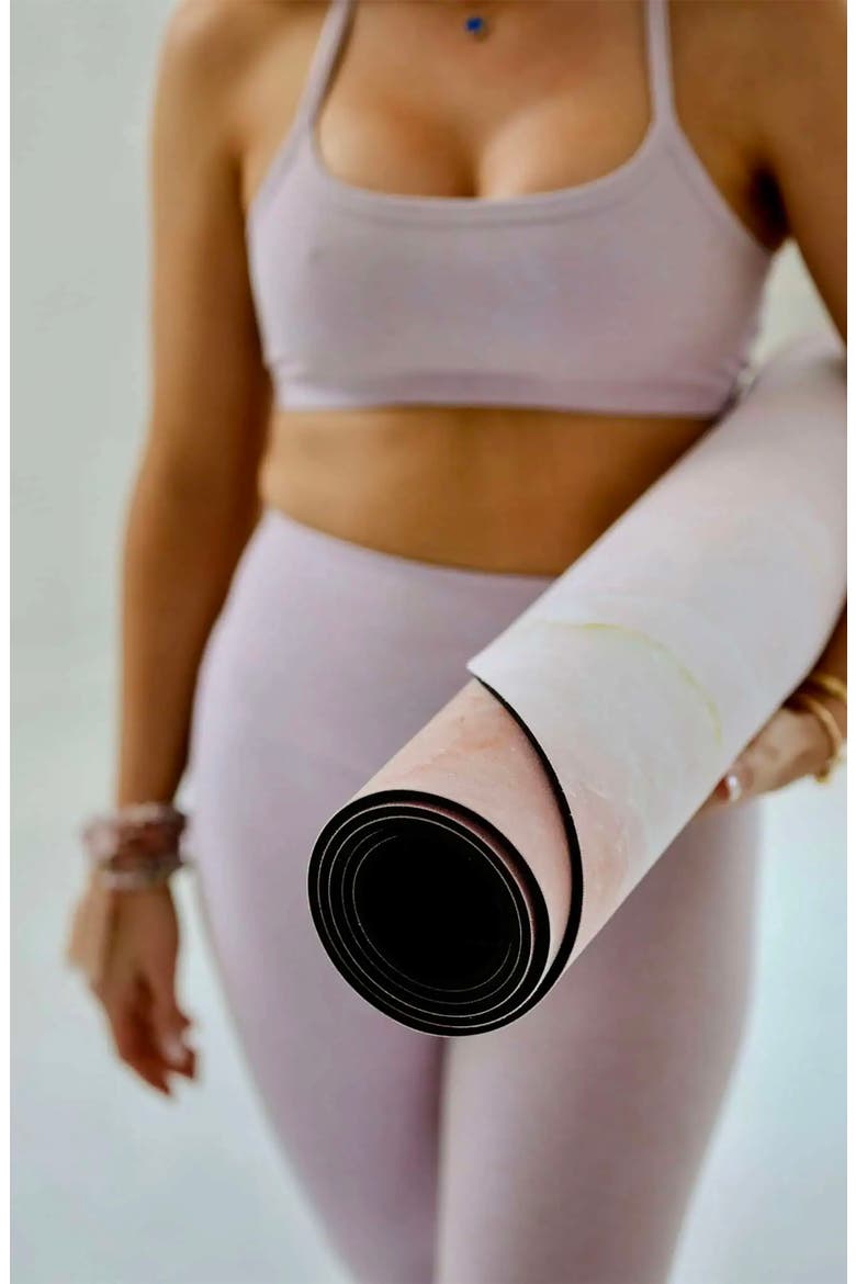 Meraki - Yoga /Pilates Mat - Vegan Suede - Made for Hot Yoga, Alternate, color, Rose Quartz