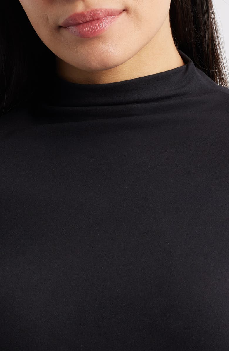 NIKKI LUND Melody Funnel Neck Top, Alternate, color, Black