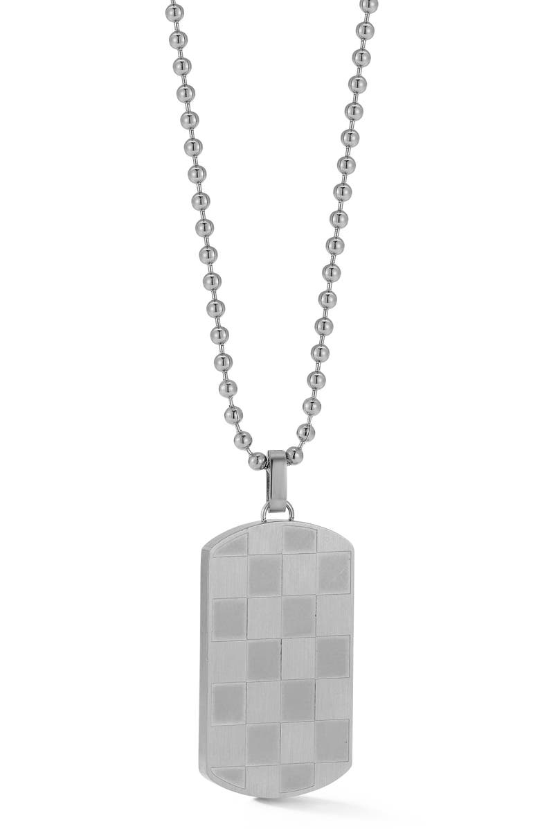 Yield of Men Men's Dog Tag Necklace, Main, color, Silver