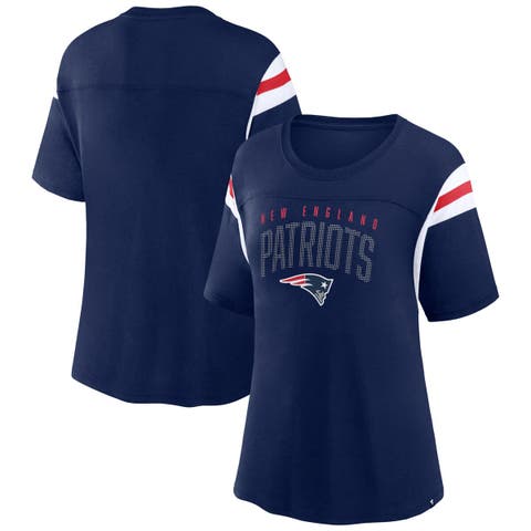 Women's Fanatics Branded Navy New England Patriots Classic Rhinestone T-Shirt