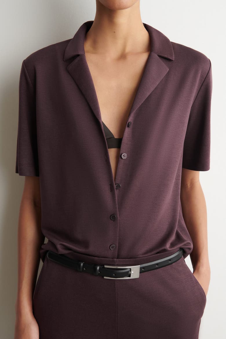 Modal-jersey Shirt, Alternate, color, BURGUNDY