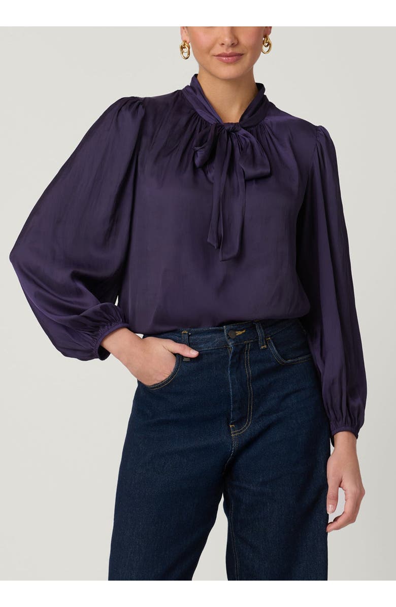 Shoshanna Rye Vintage Satin Top, Main, color, Iris