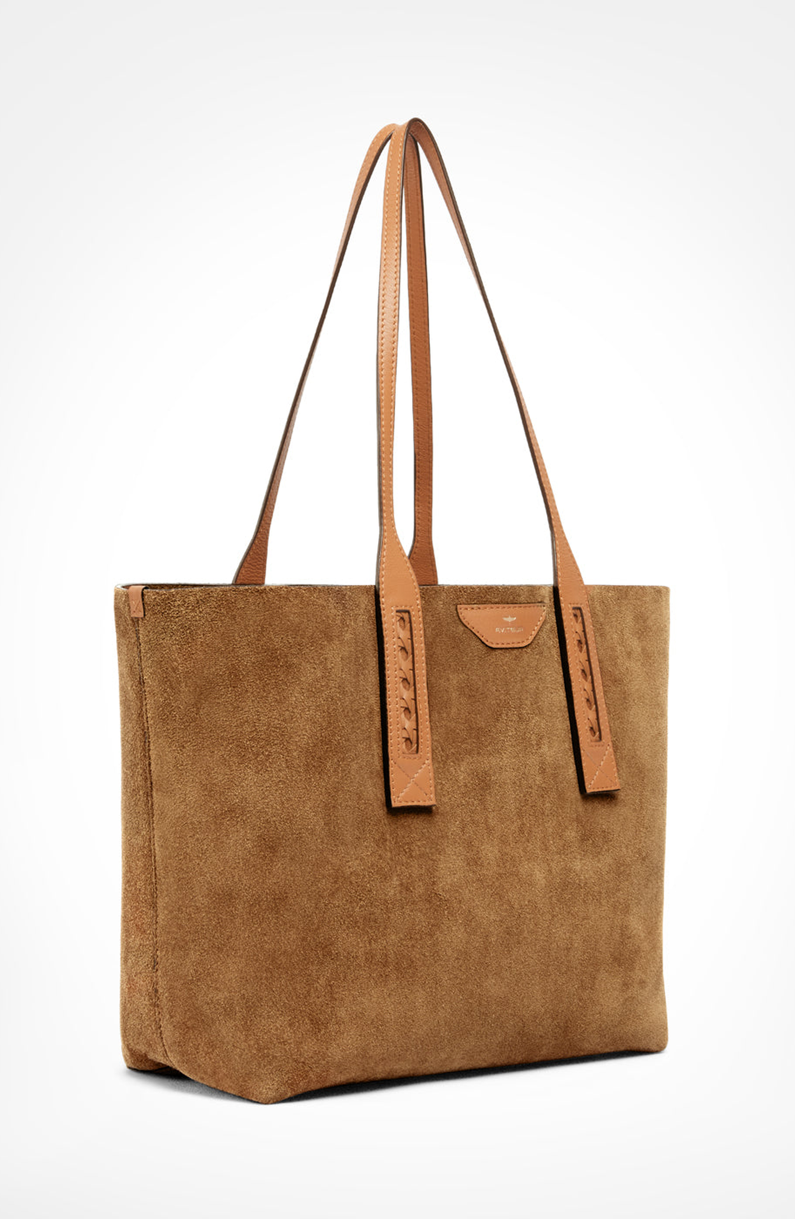 Easy Suede Tote, Alternate, color, Walnut