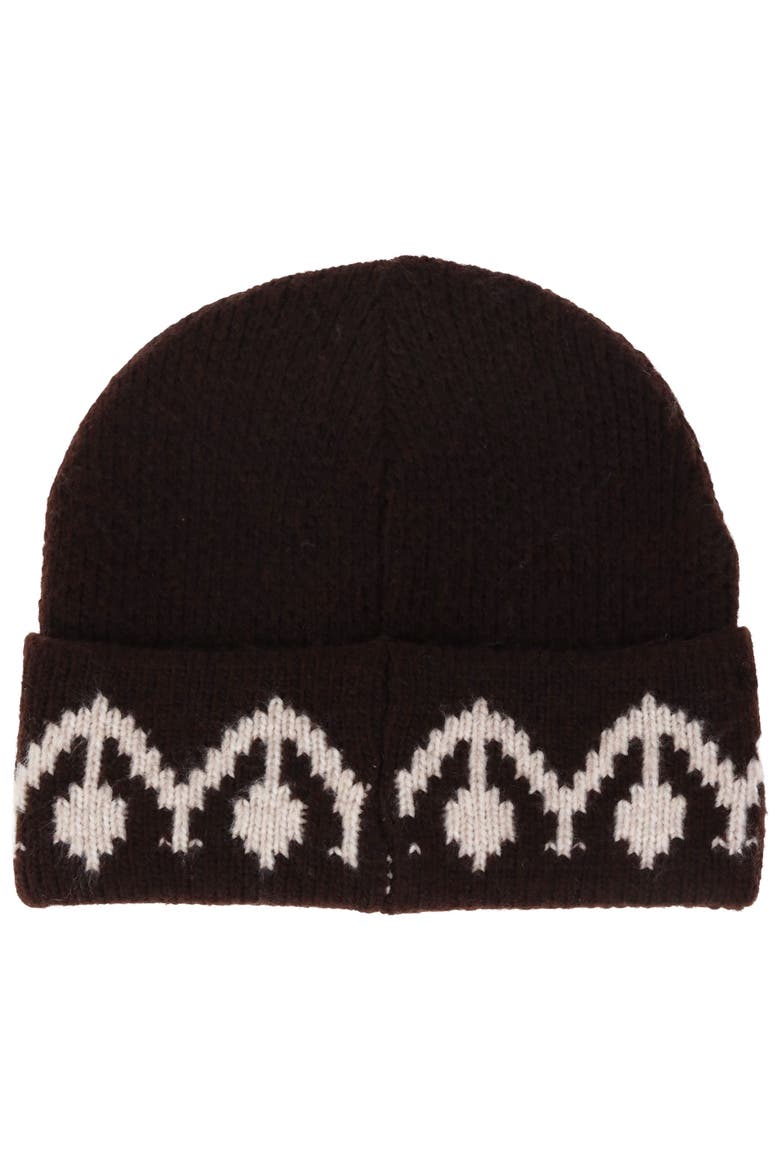 Monogram Cuff Knit Beanie, Alternate, color, HEATHER
