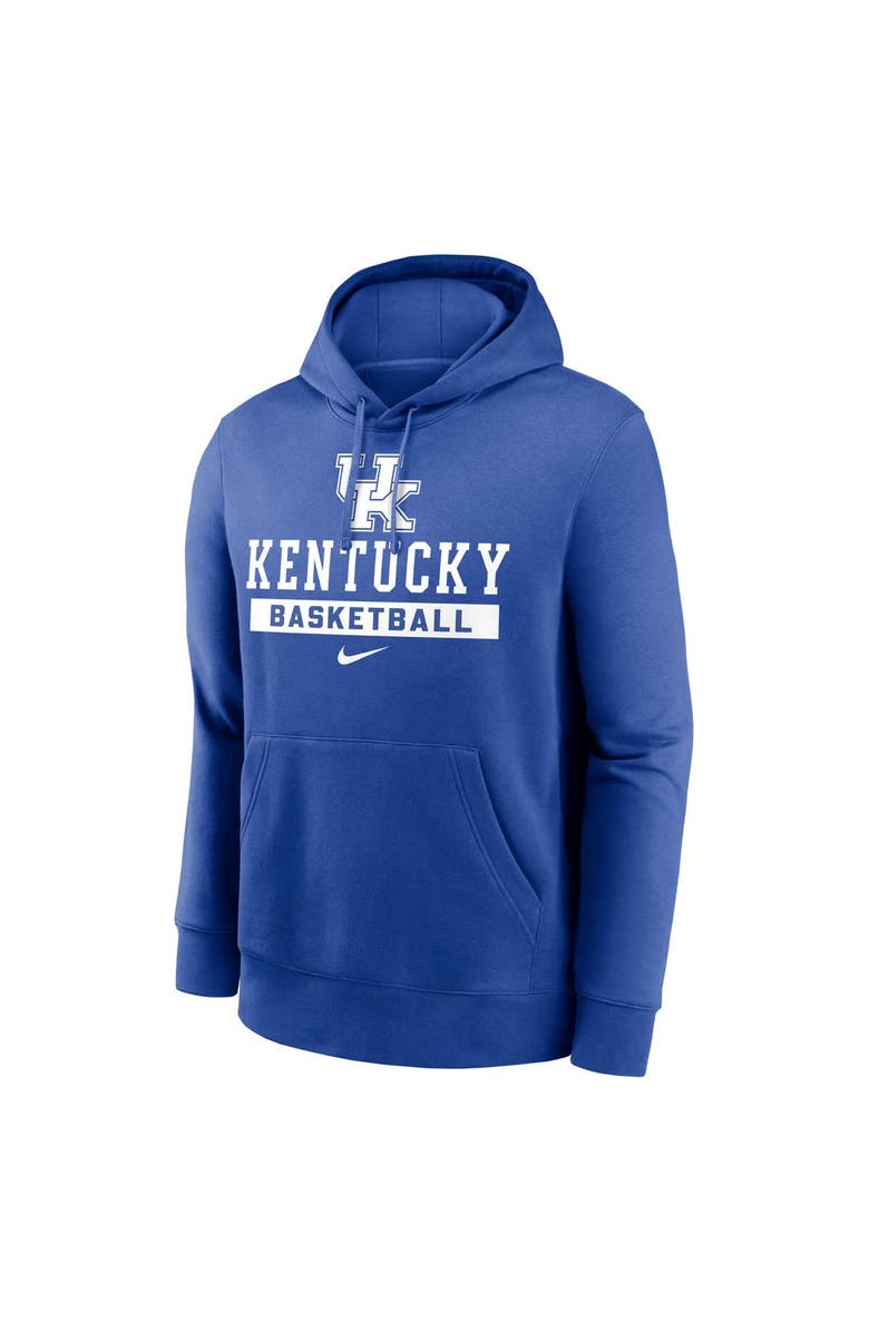 Nike Men's Nike Royal Kentucky Wildcats Basketball Stack Club Fleece Pullover, Alternate, color, Royal