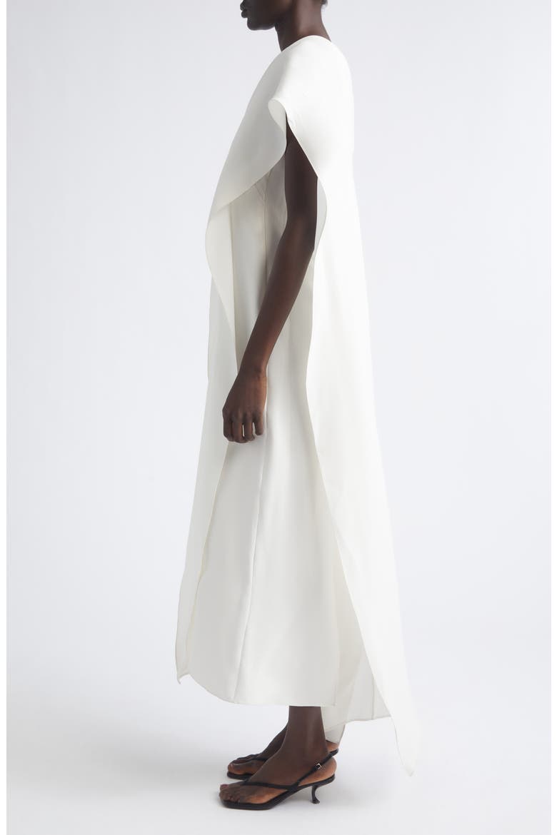 Bibi Silk Crepe Dress, Alternate, color, WHITE