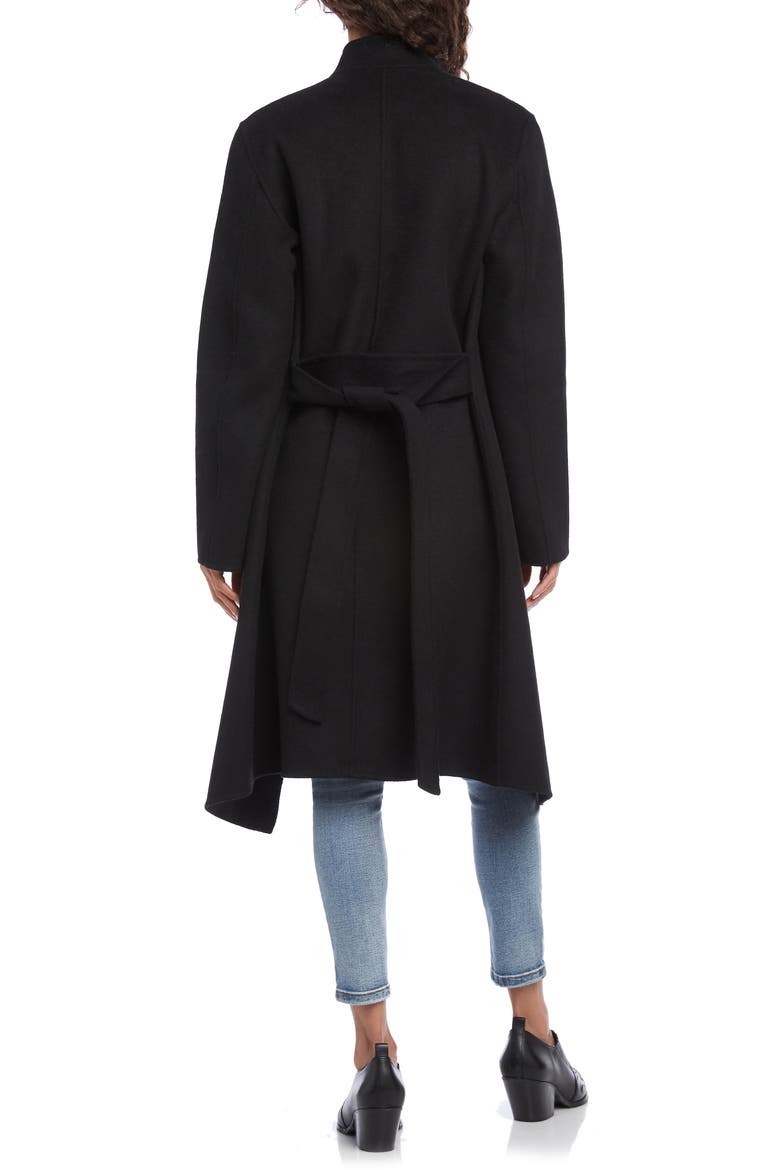 Belted Coat, Alternate, color, BLACK