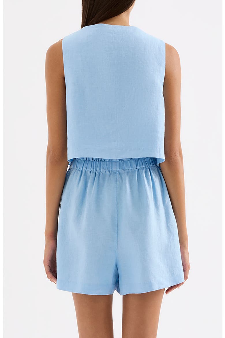 Theo Linen Top, Alternate, color, Bermuda