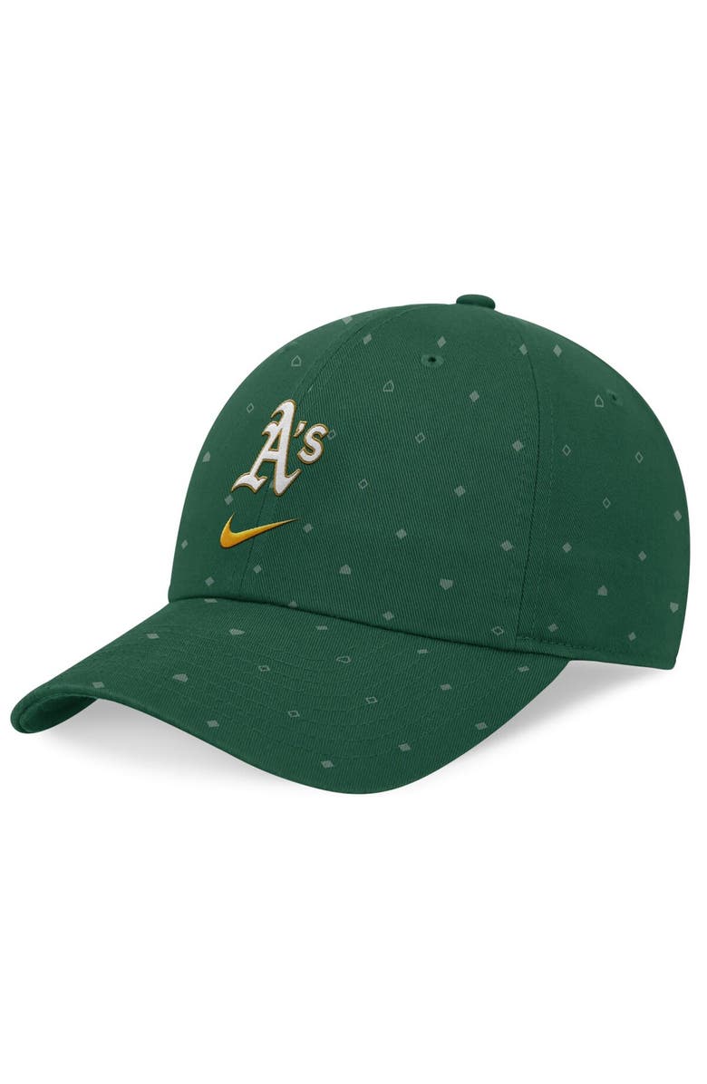 Nike Men's Nike  Green Oakland Athletics Primetime Print Club Adjustable Hat, Main, color, 