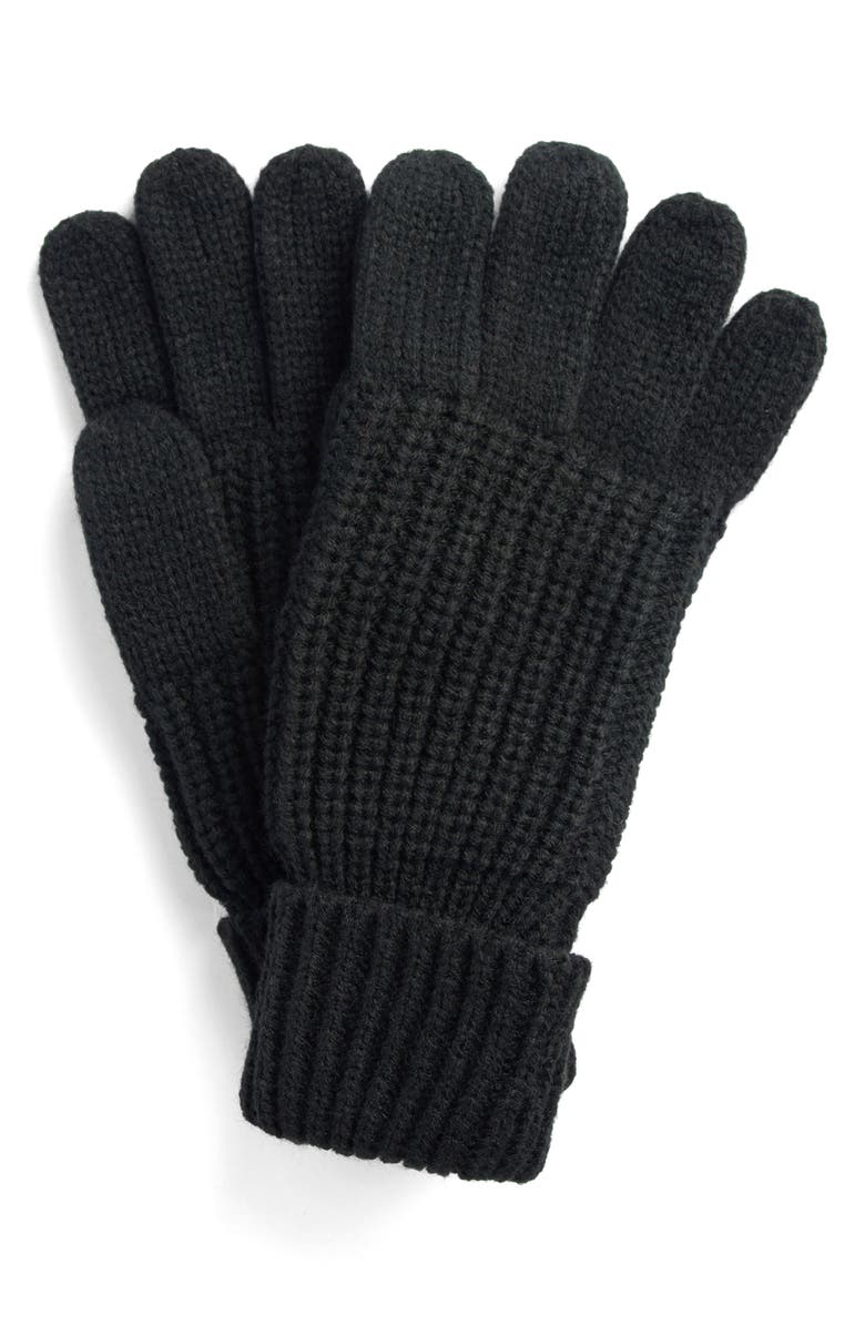 Barbour Saltburn Chunky Knit Gloves, Alternate, color, Black