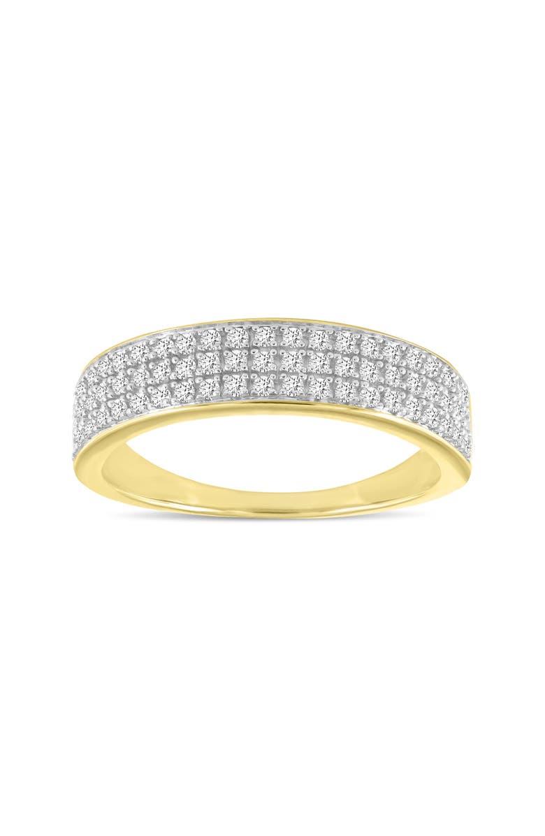 LuvMyJewelry Trium Unisex Diamond Band Ring in 10K Gold, Alternate, color, 