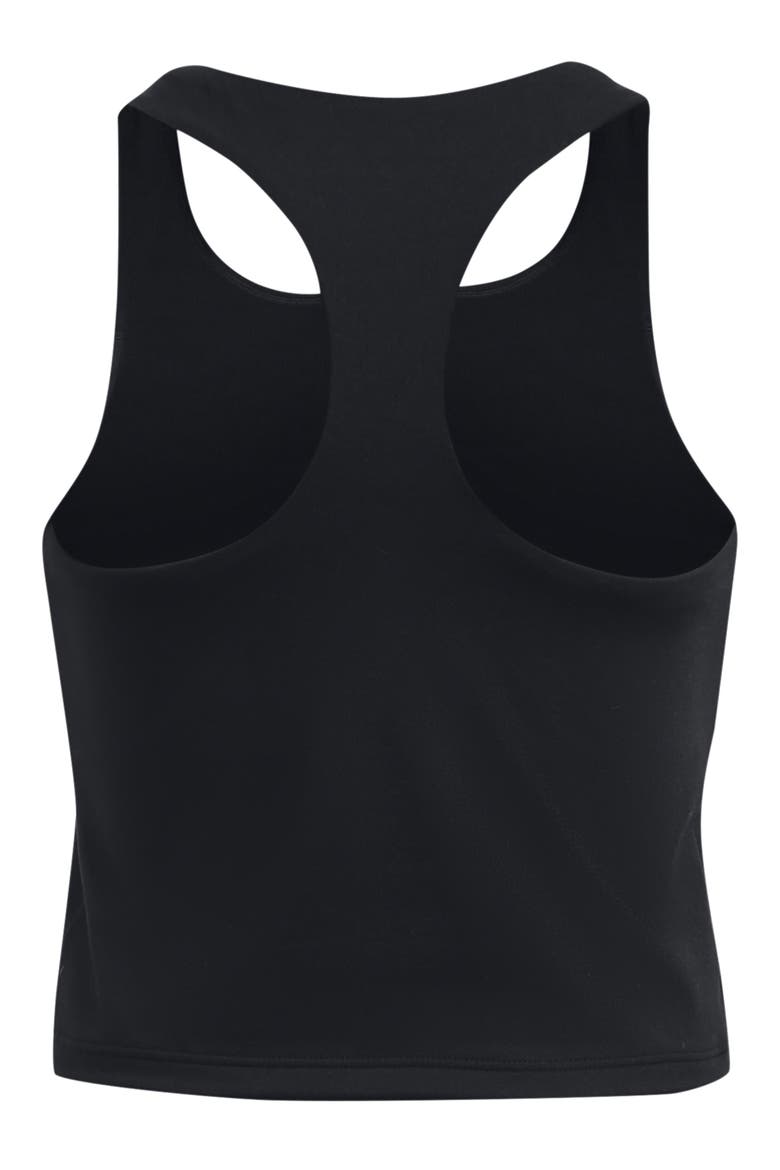 Kids' Motion Crop Racerback Tank, Alternate, color, BLACK