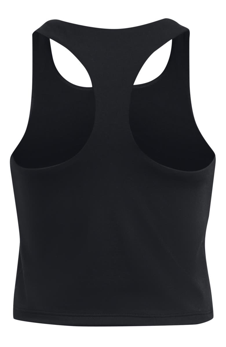 Under Armour Kids' Motion Crop Racerback Tank, Alternate, color, Black