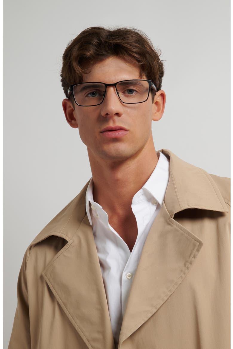 57mm Rectangular Optical Glasses, Alternate, color, MATTE BLACK