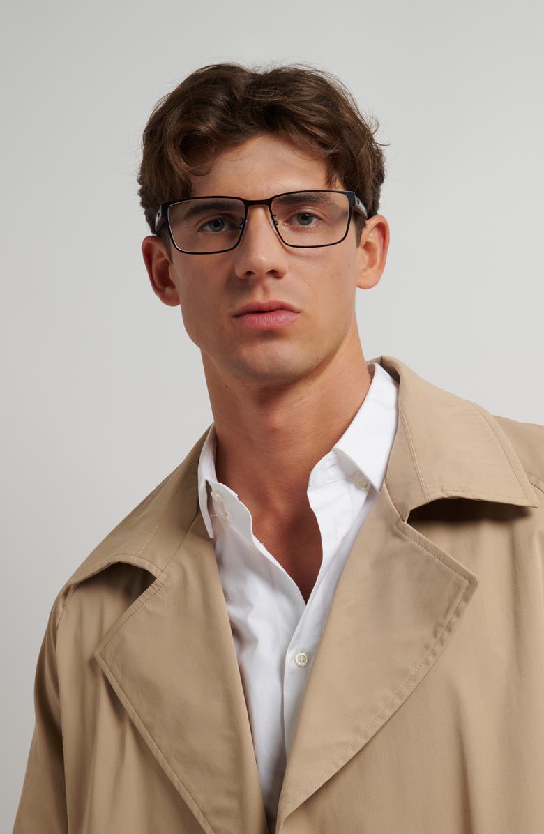 HUGO 57mm Rectangular Optical Glasses, Alternate, color, 