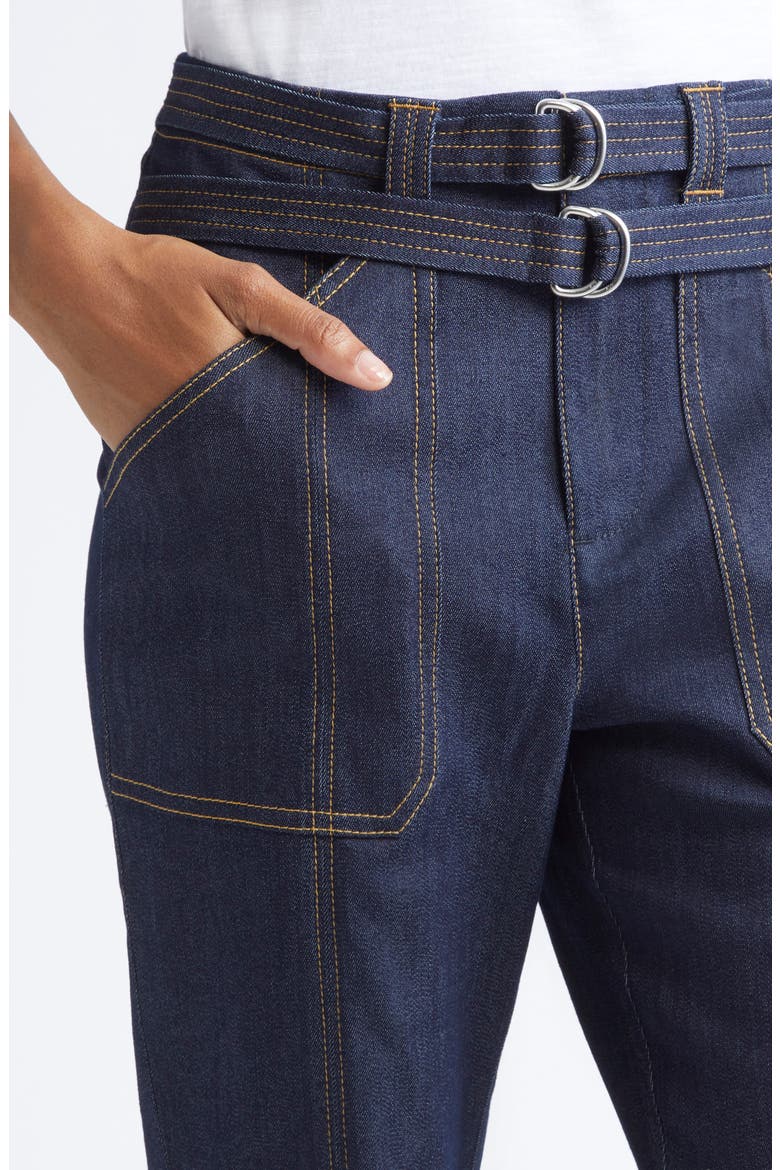 Kenji Topstitch Detail Bootcut Jeans, Alternate, color, INDIGO