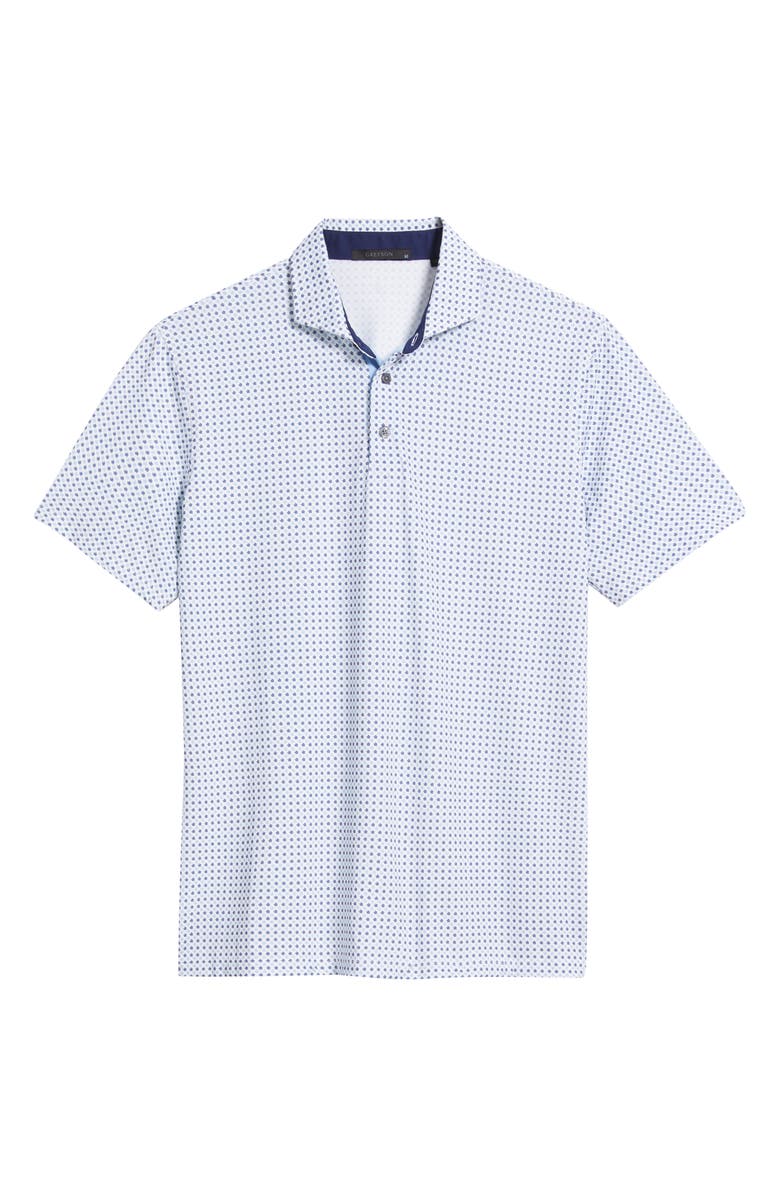 Greyson Ironwood Microprint Performance Golf Polo, Main, color, Arctic