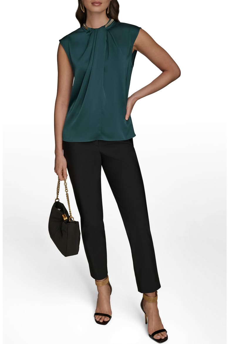 Twist Neck Hardware Sleeveless Top, Alternate, color, HUDSON