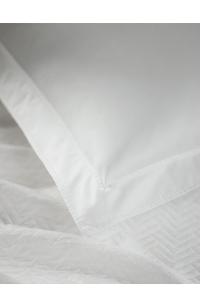 Lauren Ralph Lauren Spencer Border Sateen Duvet Cover, Alternate, color, White And White