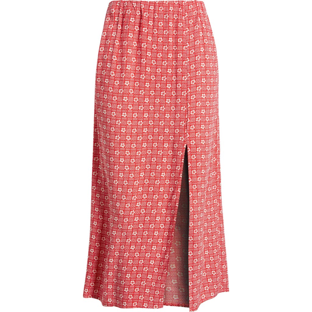 Rip Curl Cala Mayor Midi Skirt In Red
