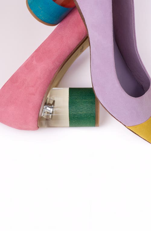 Charlotte Stone Risa Mismatch Cap Toe Pump In Multi