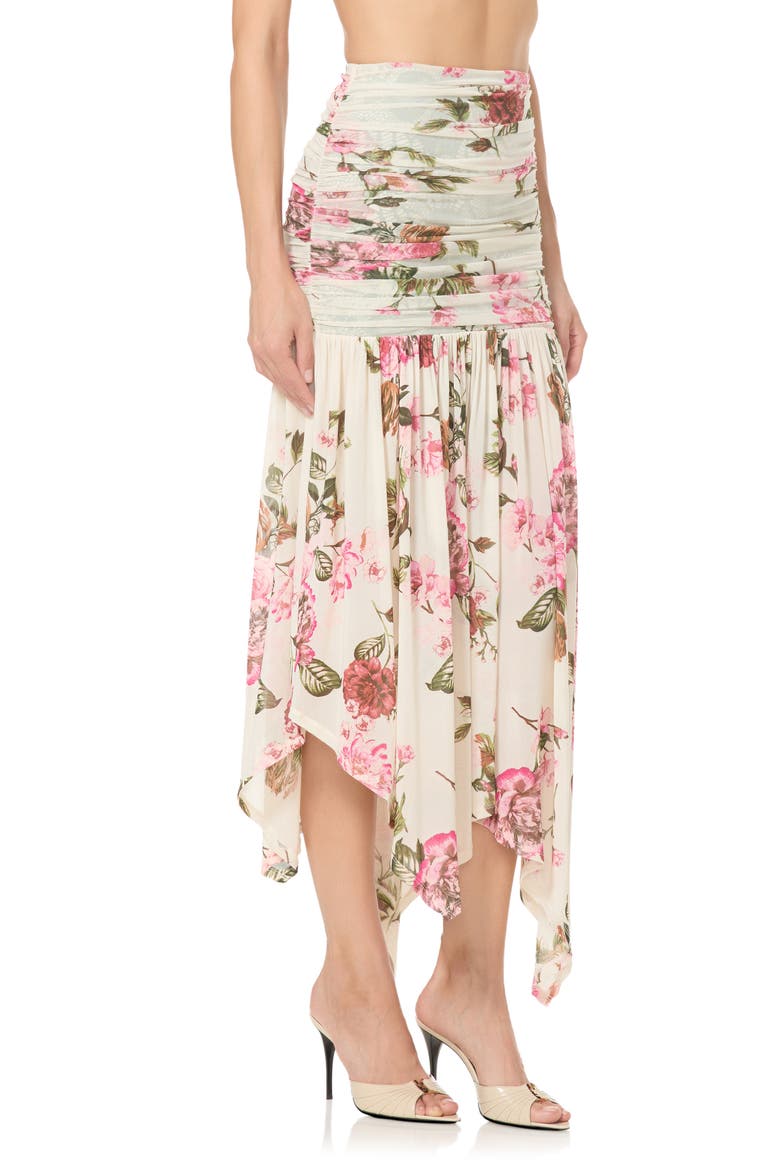 Estella Handkerchief Hem Maxi Skirt, Alternate, color, LAYERED ROSES