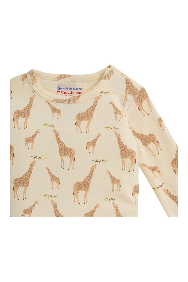 Kids' Jolie Giraffe Two-Piece Fitted Pajamas, Alternate, color, WHITE