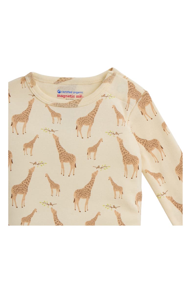 Magnetic Me Kids' Jolie Giraffe Two-Piece Fitted Pajamas, Alternate, color, 