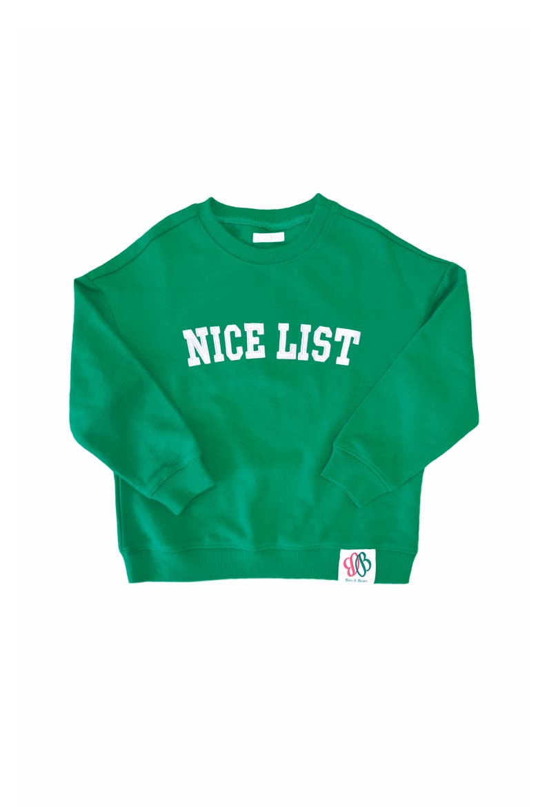 Nice List Sweatshirt, Main, color, Green