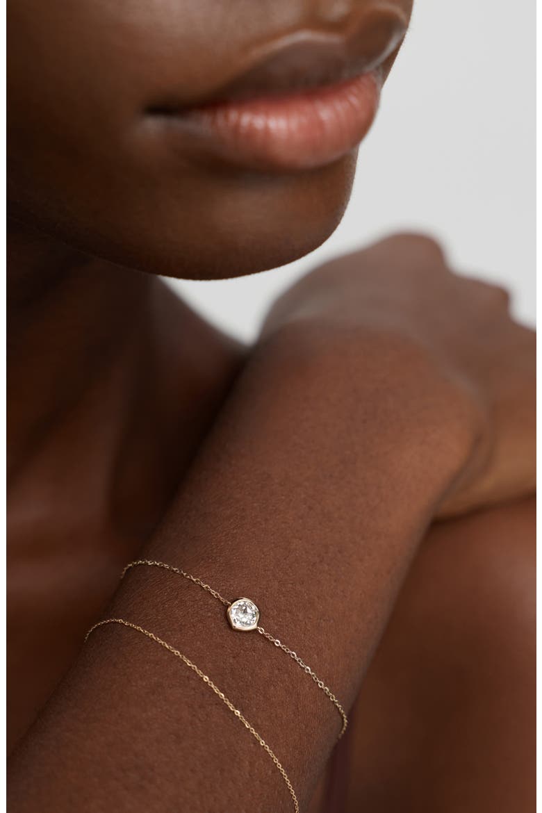 Siren Solitaire Diamond Bracelet, Alternate, color, 14KT GOLD