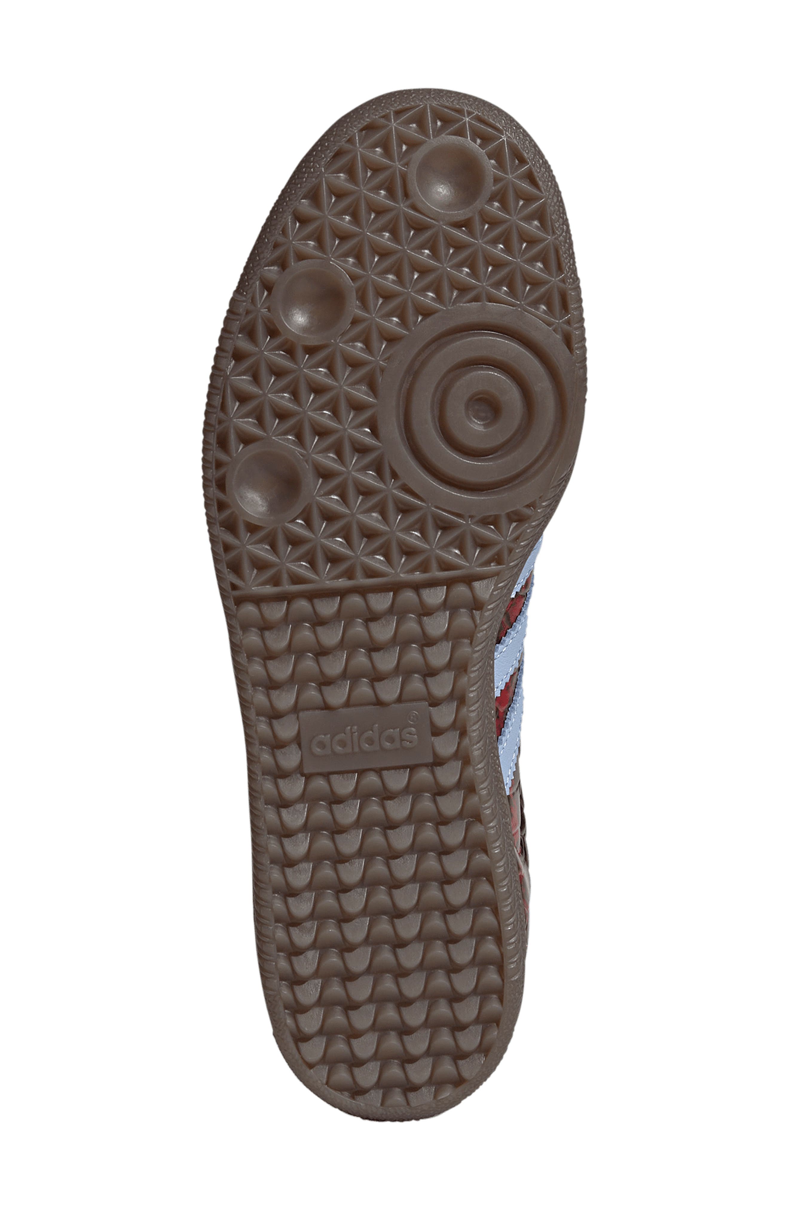 Samba OG Leather Sneaker, Alternate, color, MAROON/ BLUE DAWN/ GOLD MET.