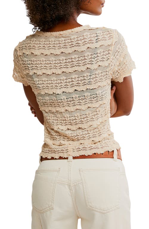 FREE PEOPLE FREE PEOPLE ANGELINA MIXED LACE TOP